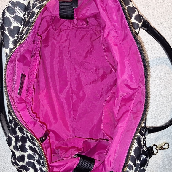 ♠️ Kate Spade Stevie Diaper Bag. Black and white cheetah. Hot pink. - Picture 11 of 17